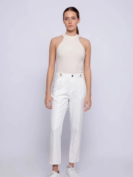 PANTALON D.CASSIN KEENA FRANJA COSTADO BLANCO