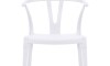 Silla Wishbone de polipropileno Blanco Tiza Silla Wishbone de polipropileno Blanco Tiza