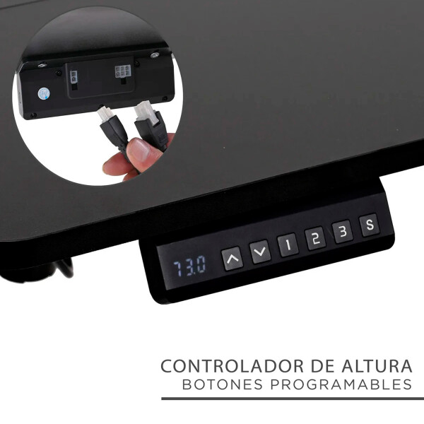 Escritorio Eléctrico Gamer Ergonómico Con Altura Ajustable MARRON