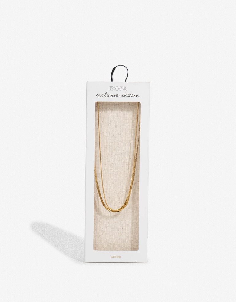 Collares Cortos Metal Set De Collares De Acero - Dorado