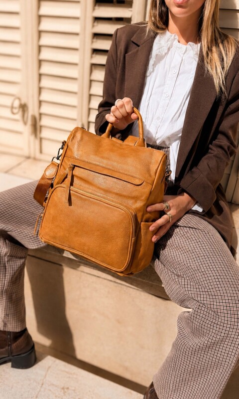 MOCHILA ANCONA MOSTAZA