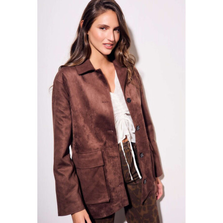 Campera Gamuza Chocolate