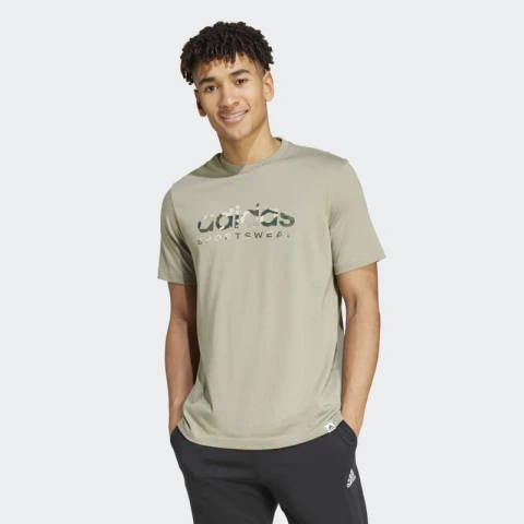 Remera Adidas Camo Linear Gris