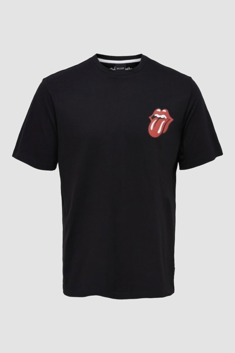 Camiseta estampada - Rolling Stones Black
