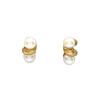 Caravanas doble perlas - Oro bajo - Perla de cultivo- CA8206 conperla