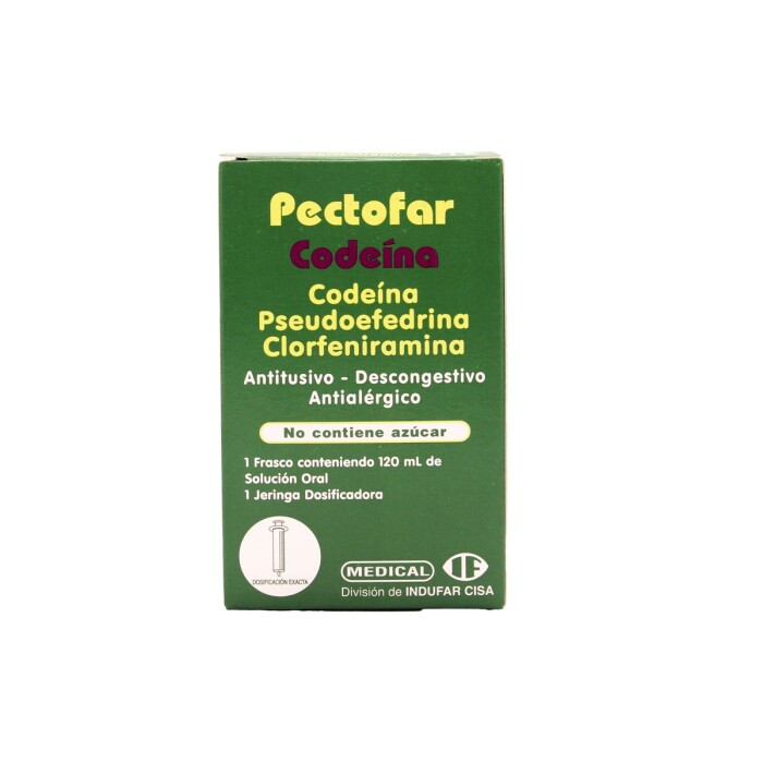 PECTOFAR CODEINA 10 MG. JARABE X 120 ML. única