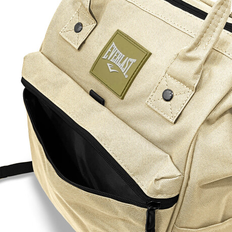 Mochila Cartera Everlast Bolso Dama Urbana Antirrobo Crema