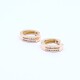 Aros oro 18k amarillo con doble hilera de brillantes. Aros oro 18k amarillo con doble hilera de brillantes.