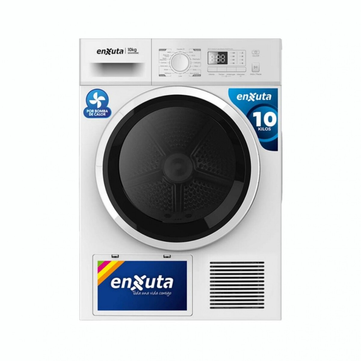 Secarropas ENXUTA SENX9100BC Carga Frontal Capacidad 10Kg Bomba De Calor 