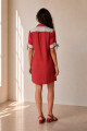 VESTIDO LINO POLO CORAL