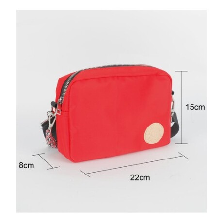 Bandolera Canva Moscú roja con diseño urbano y múltiples bolsillos Rojo