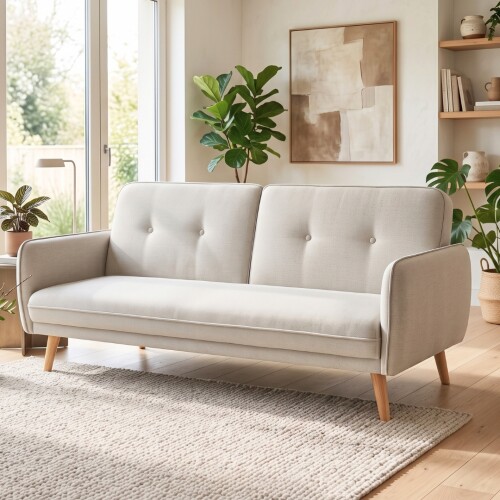 Sofá Sillón Cama Respaldo Reclinable - Mia Gris