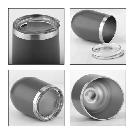 Mate en Acero Inox c/ Tapa Vaso Térmico Bebidas 240ml Comet Celeste