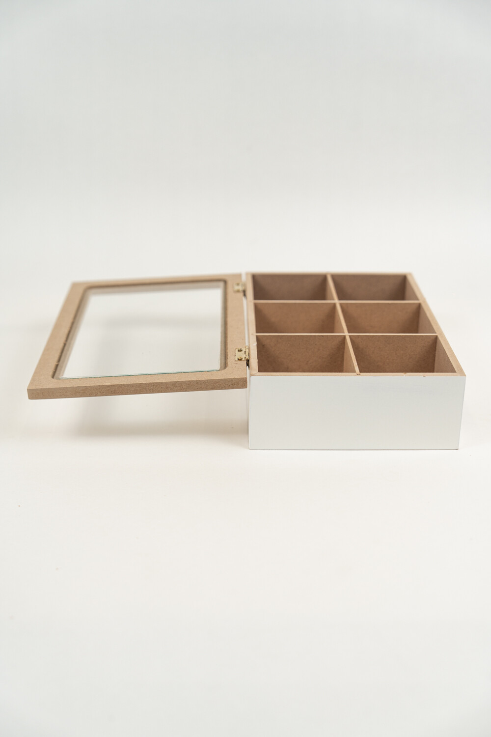 Caja Para Té Aryel, 6 Separaciones. Blanco
