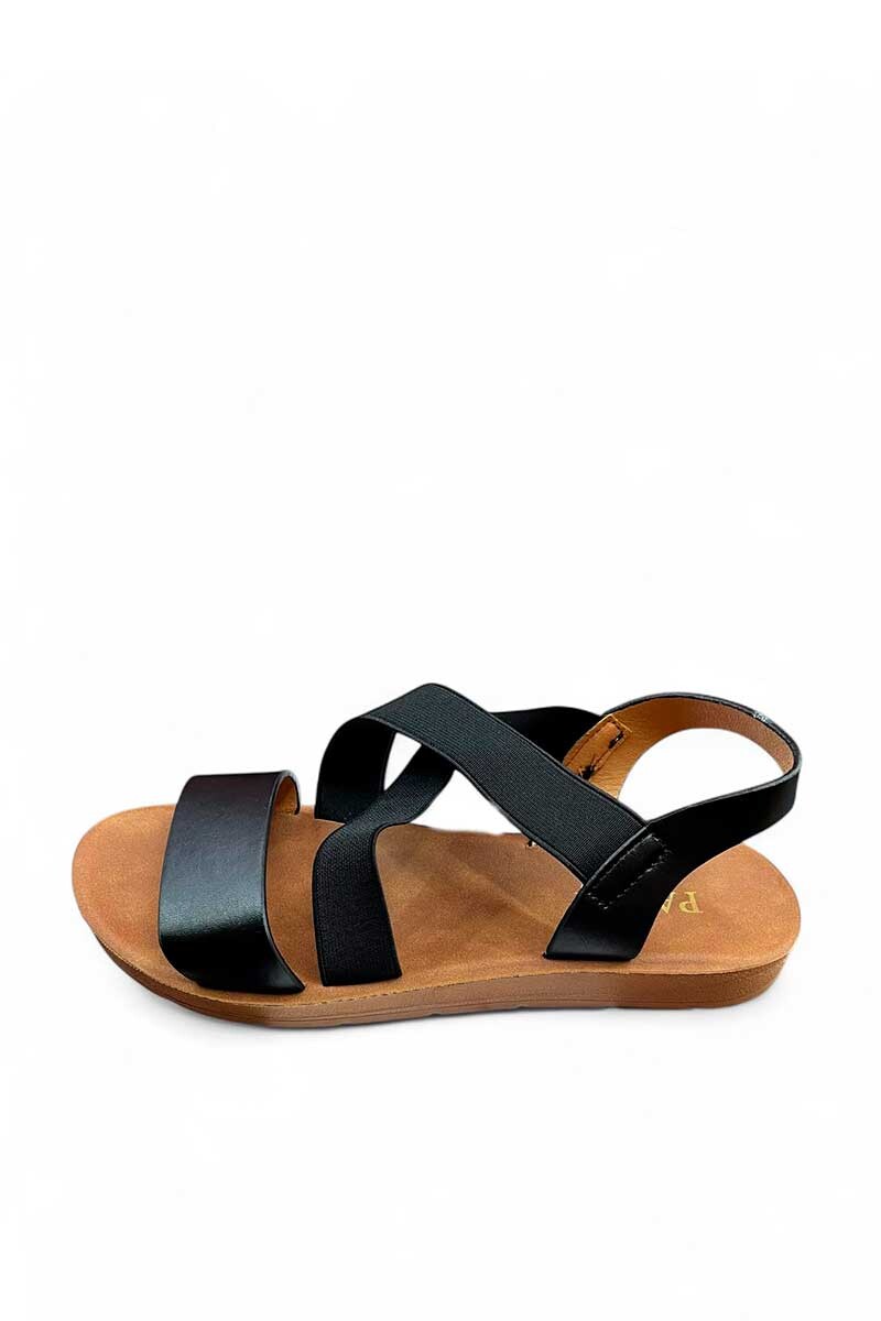SANDALIA PATTY CON ELASTICO 093 Negro
