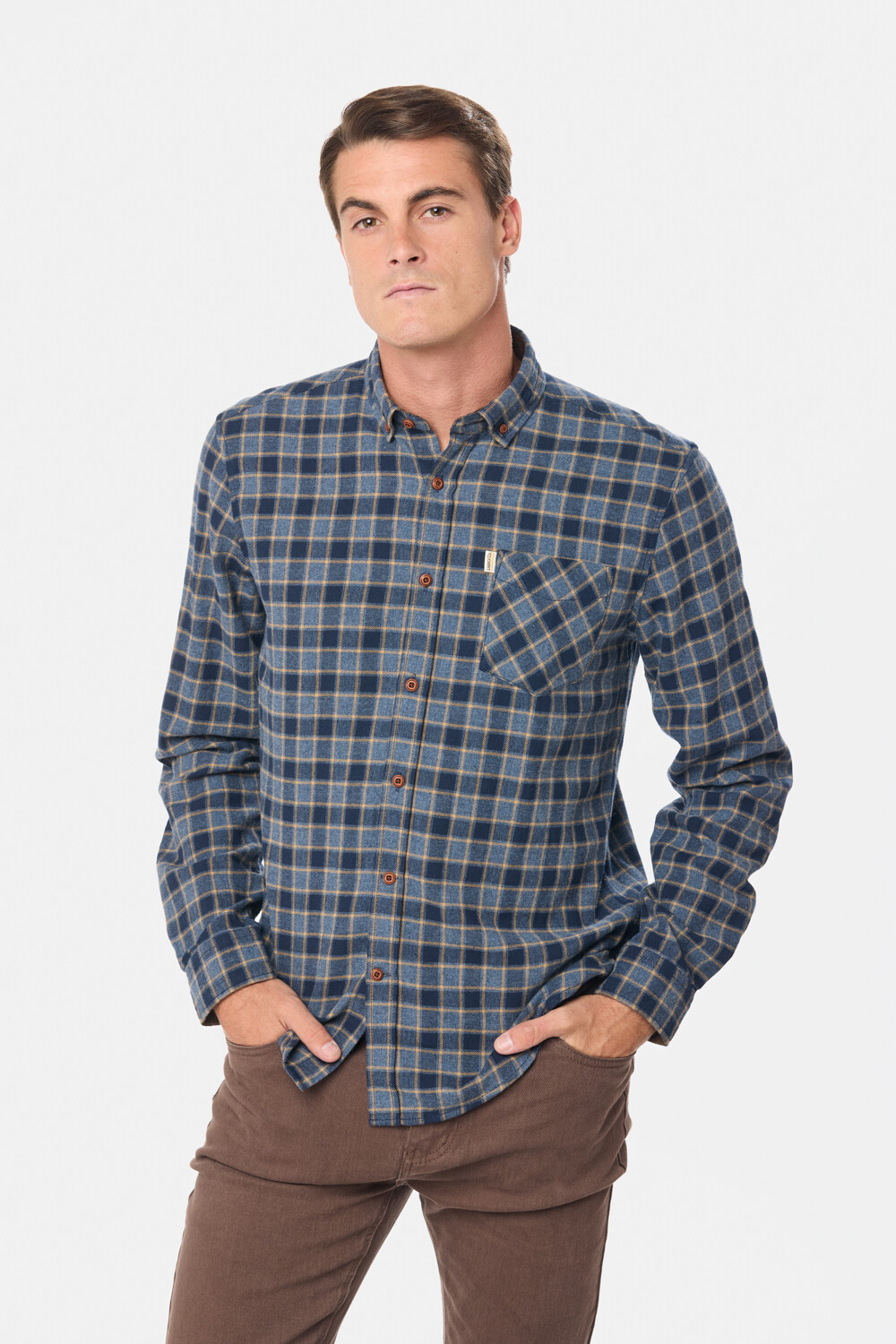CAMISA DE VIYELA Piedra
