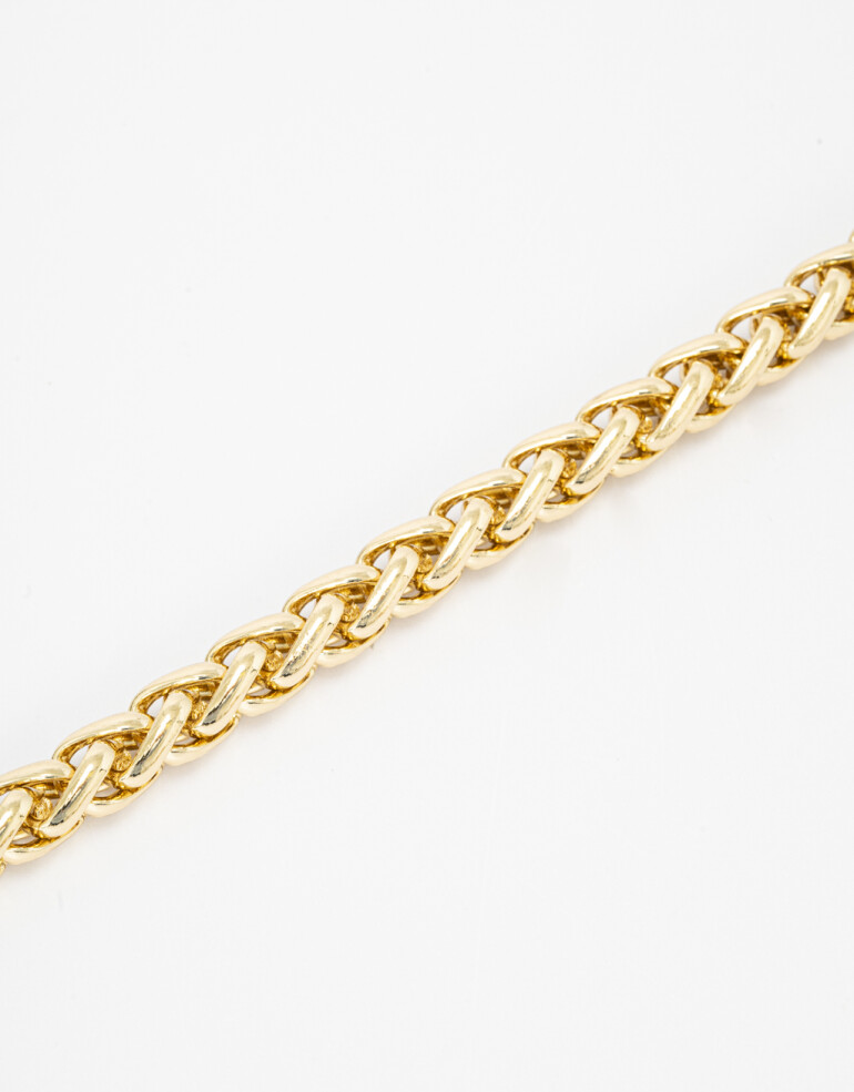 Collares Cortos Metal Collar Corto Eslabón Metálico. - Dorado