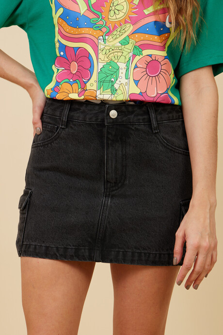 FALDA JEAN YUNA RUSTY Negro