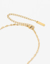 Cadena Corta con Dije Piedra Cadena Acero Con Dije Nácar - Dorado