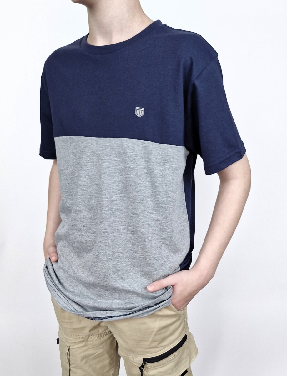 T-Shirt Combinada - C2-Navy 