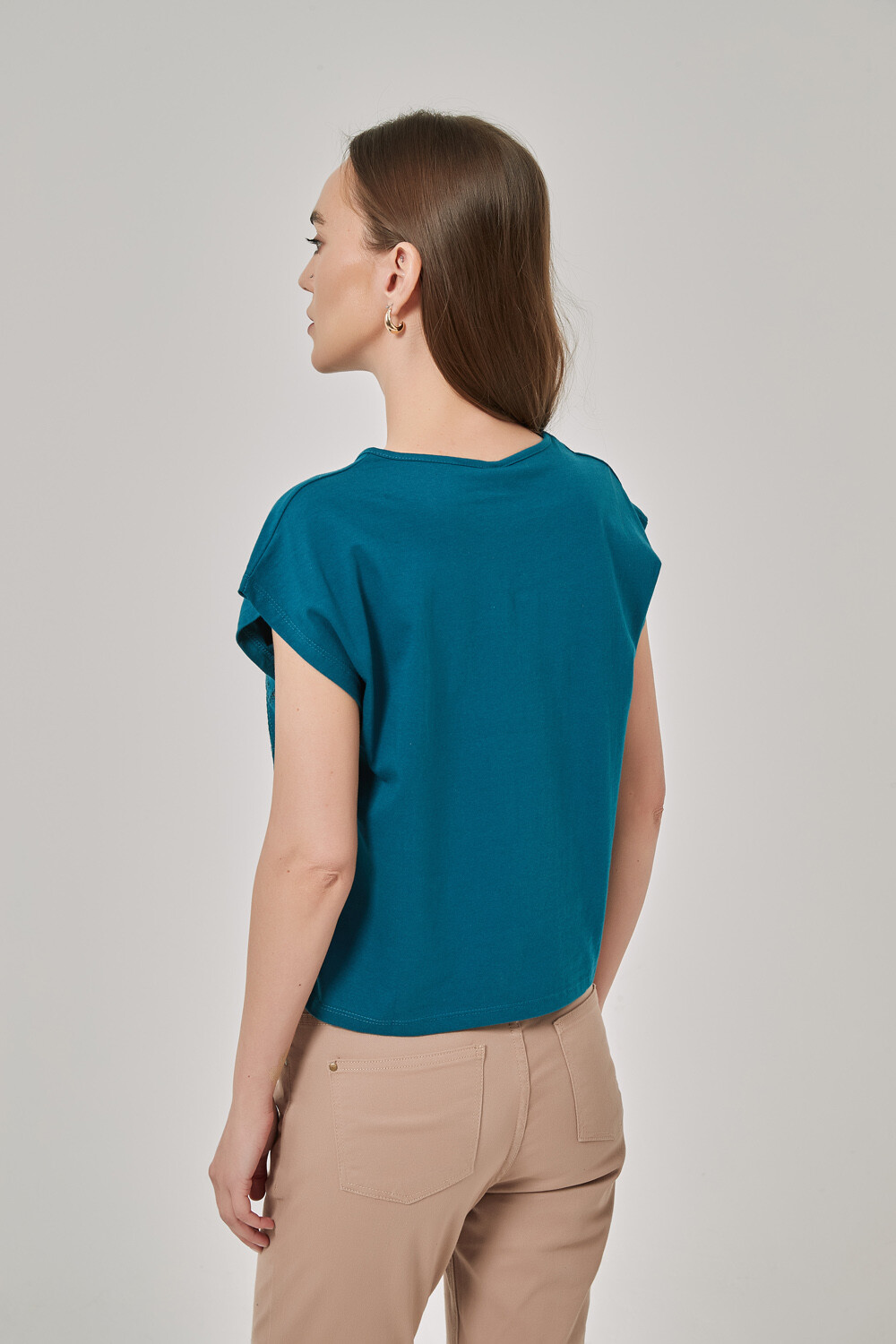 Blusa Fedwer Verde Azulado