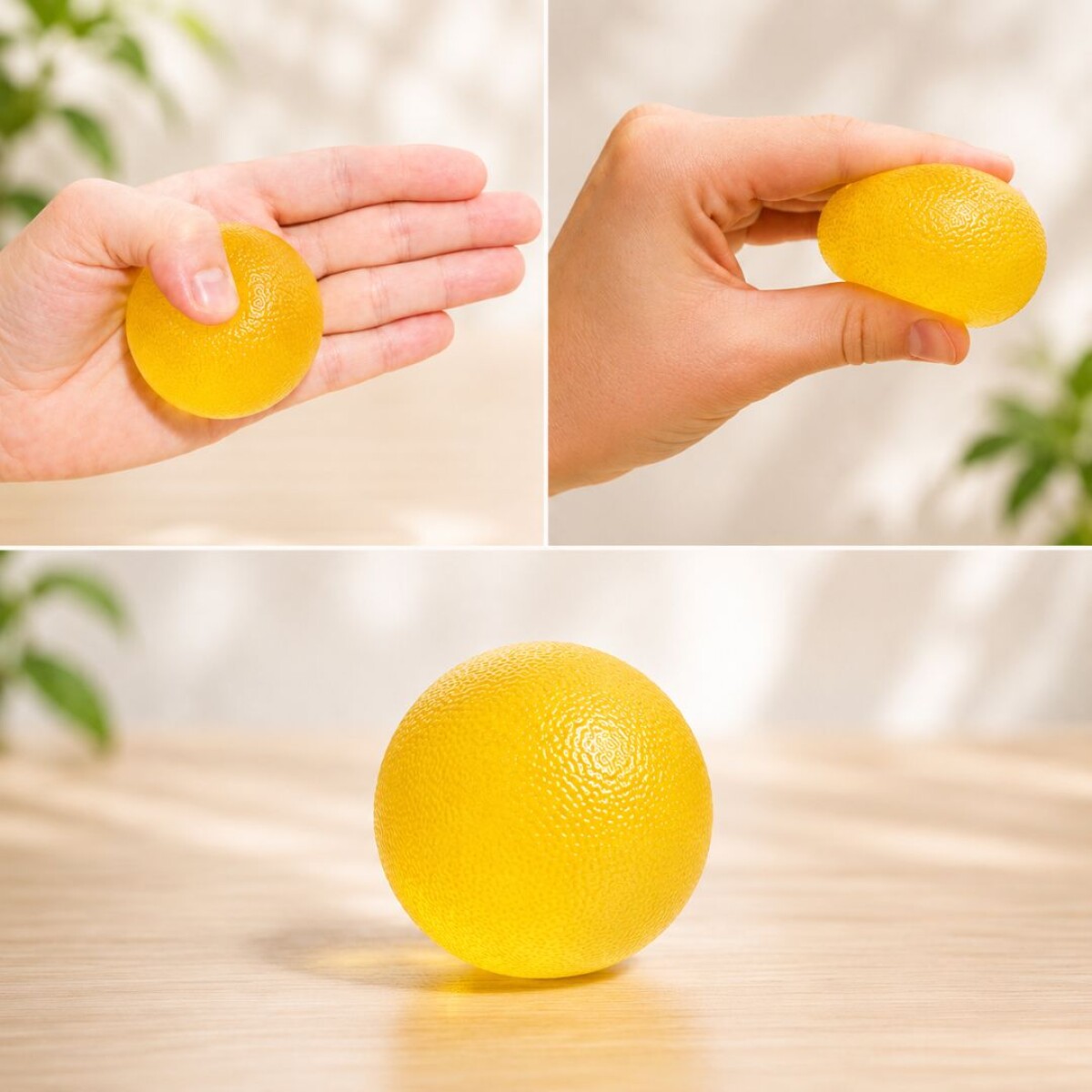 Mini Pelota Ejercitadora de Manos de gel - AMARILLO 