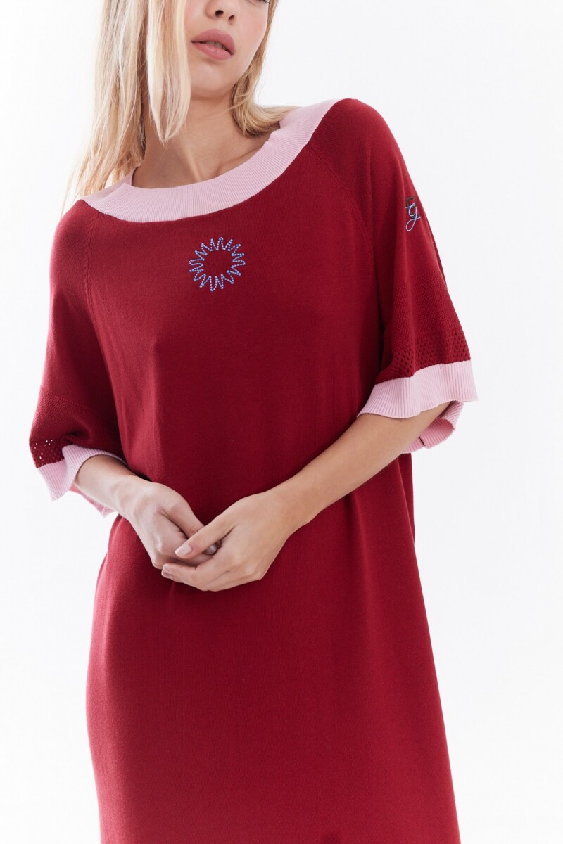 Vestido Noor Bordó