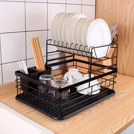 Escurridor de Platos 2 Niveles Metálico con Bandeja Plástica 42cm x 30cm x 25,5cm Escurridor de Platos 2 Niveles Metálico con Bandeja Plástica 42cm x 30cm x 25,5cm