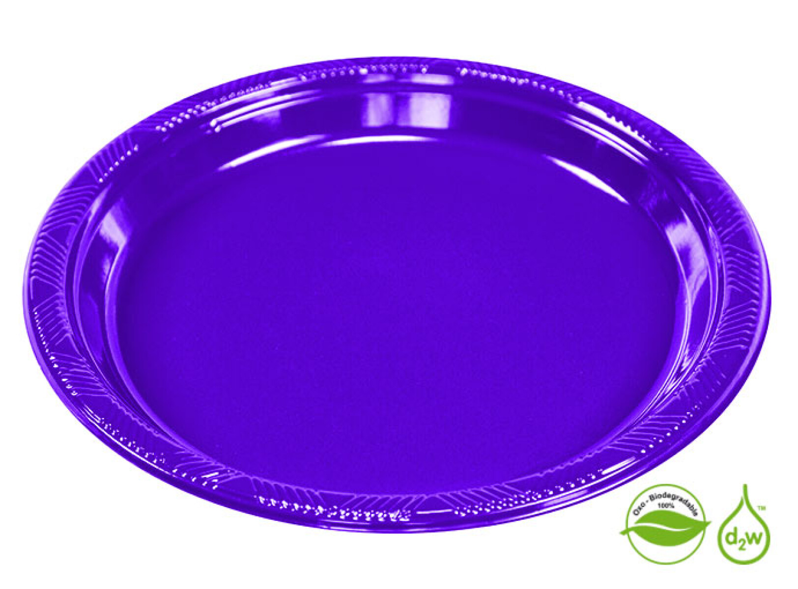 Plato Biodegradable 15cm x10Un - Morado 