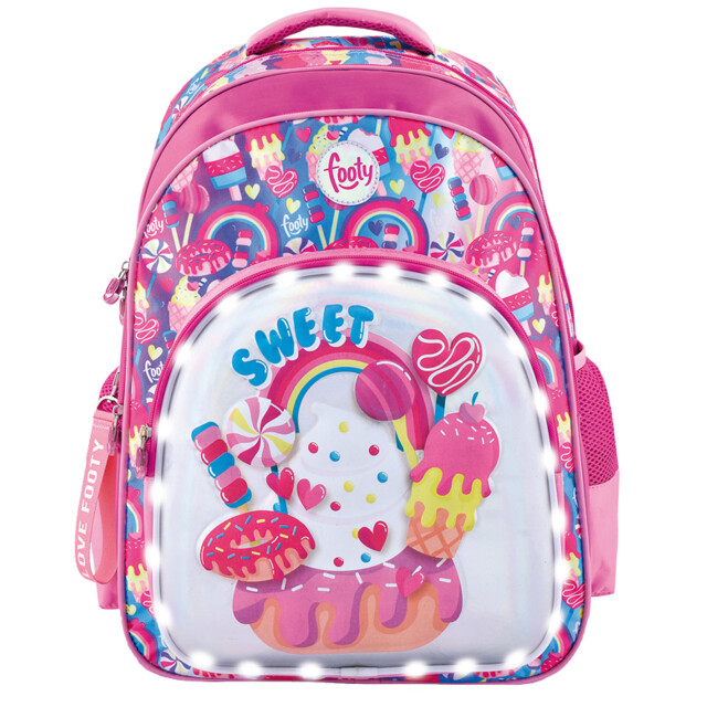 Mochila Footy Sweet C/lLuz Fucsia - Rosa