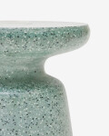 Mesa auxiliar de exterior Mesquida de terrazo verde Ø 39 cm