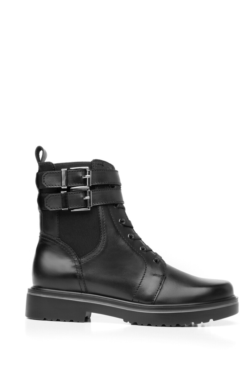 Bota Flexi Country Para Mujer Con Agujetas Negro