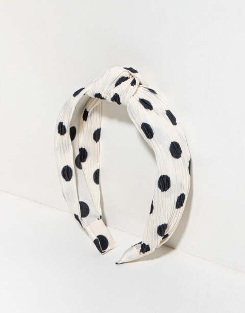 Vinchas Rígidas Estampados Vincha Con Lunares - Combinacion Bicolor