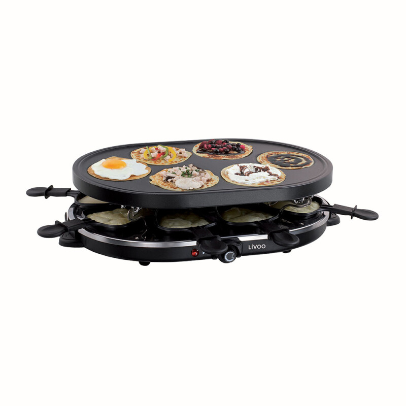 Raclette y Mini creps p/8 personas Domoclip Y Livoo Raclette y Mini creps p/8 personas Domoclip Y Livoo