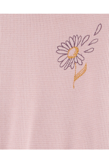 Remera tërmica manga larga con capucha y bordado Sin color