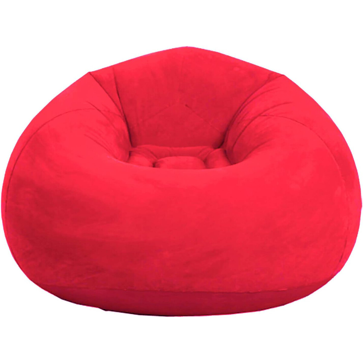 Sillón Puff Inflable Con Respaldo Interior Exterior - Rojo 