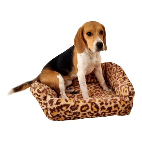 Cama Colchon Perro Gato Mascota Grande Cuadrado M Lavable Ax Variante Diseño Animal Print