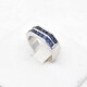 Anillo En Oro 18K Blanco Y Zafiros. Anillo En Oro 18K Blanco Y Zafiros.