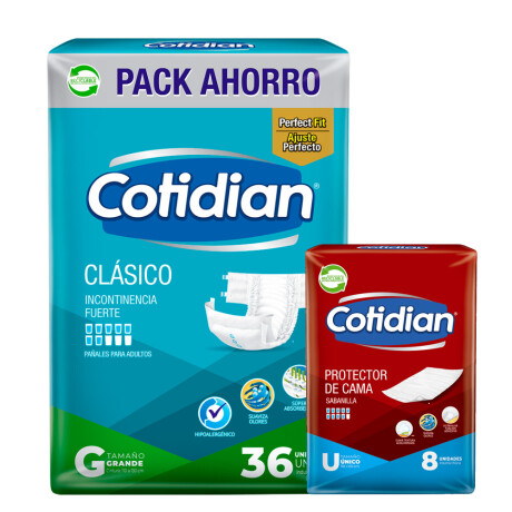 Pack Cotidian Clásico G + Protector de Cama Pack Cotidian Clásico G + Protector de Cama