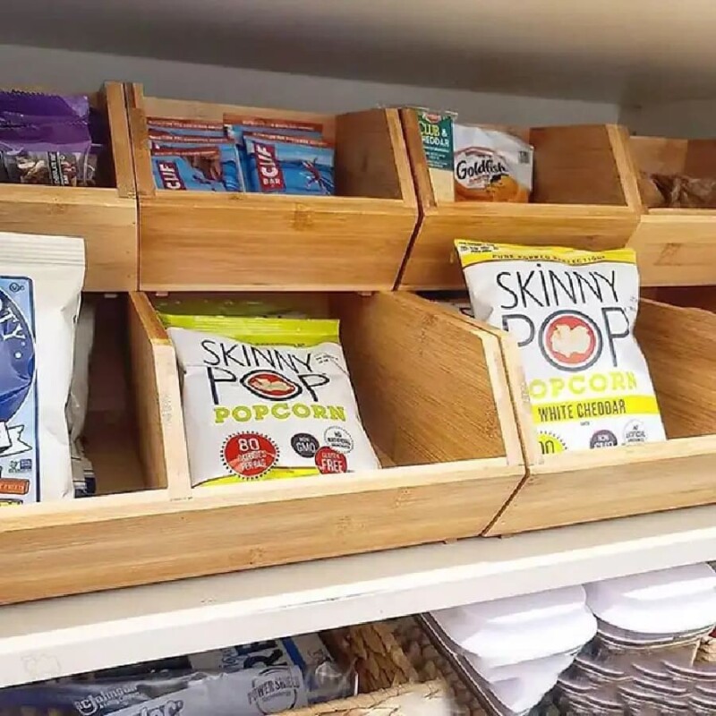 Contenedor apilable bambú Contenedor apilable bambú