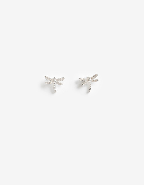 Aros Pasantes Strass Aros Pasantes Plata 925 Y Cubic - Plateado
