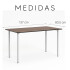Mesa De Comedor Modelo Gitana, Rectangular Apta Para 6 Personas. MARRON
