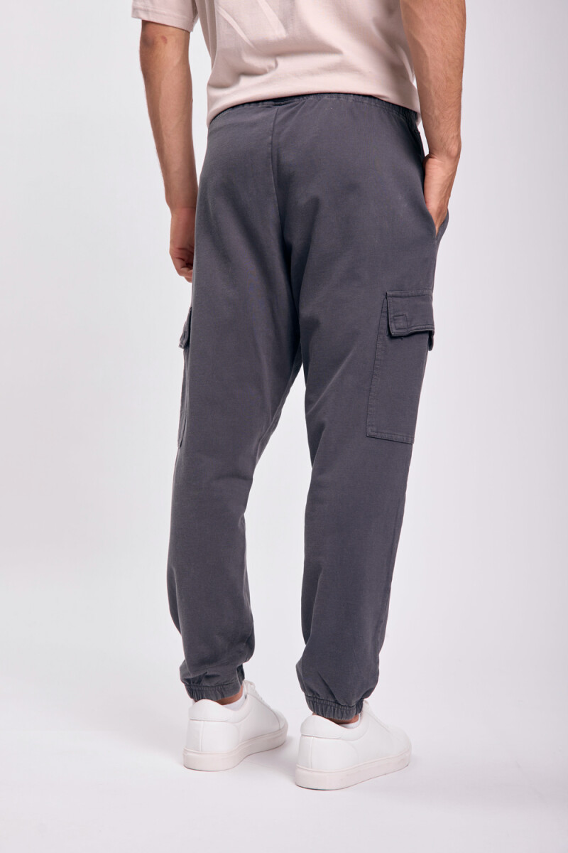 Pantalón deportivo cargo jogger Gris Oscuro