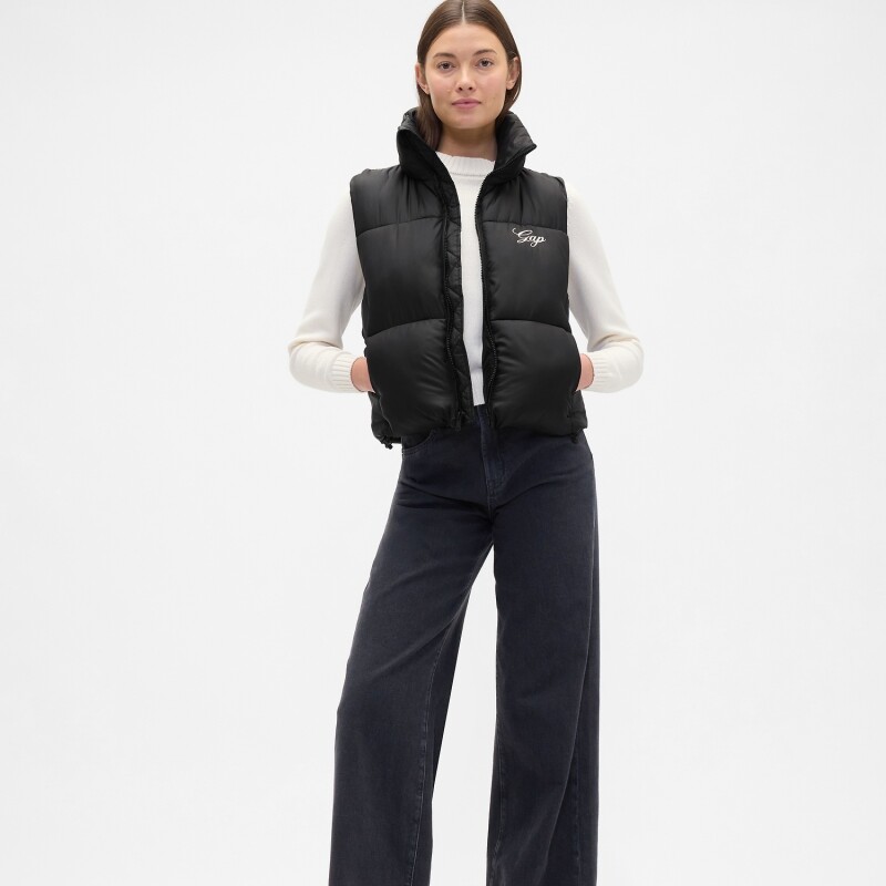 IE LOGO PRIMALOFT PUFFER VEST BASIC BLACK 2
