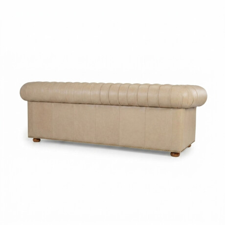 Sofá Chesterfield Novo - Cuero Básico - 3 cuerpos Arena - (Preventa)