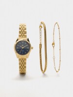 Set De Reloj Con Pulseras dorado