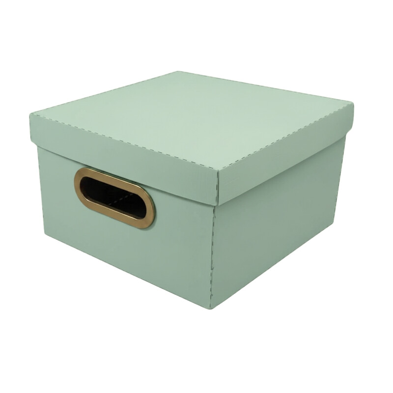 Caja Organizadora Lino P 25cm x25cm x15cm VERDE