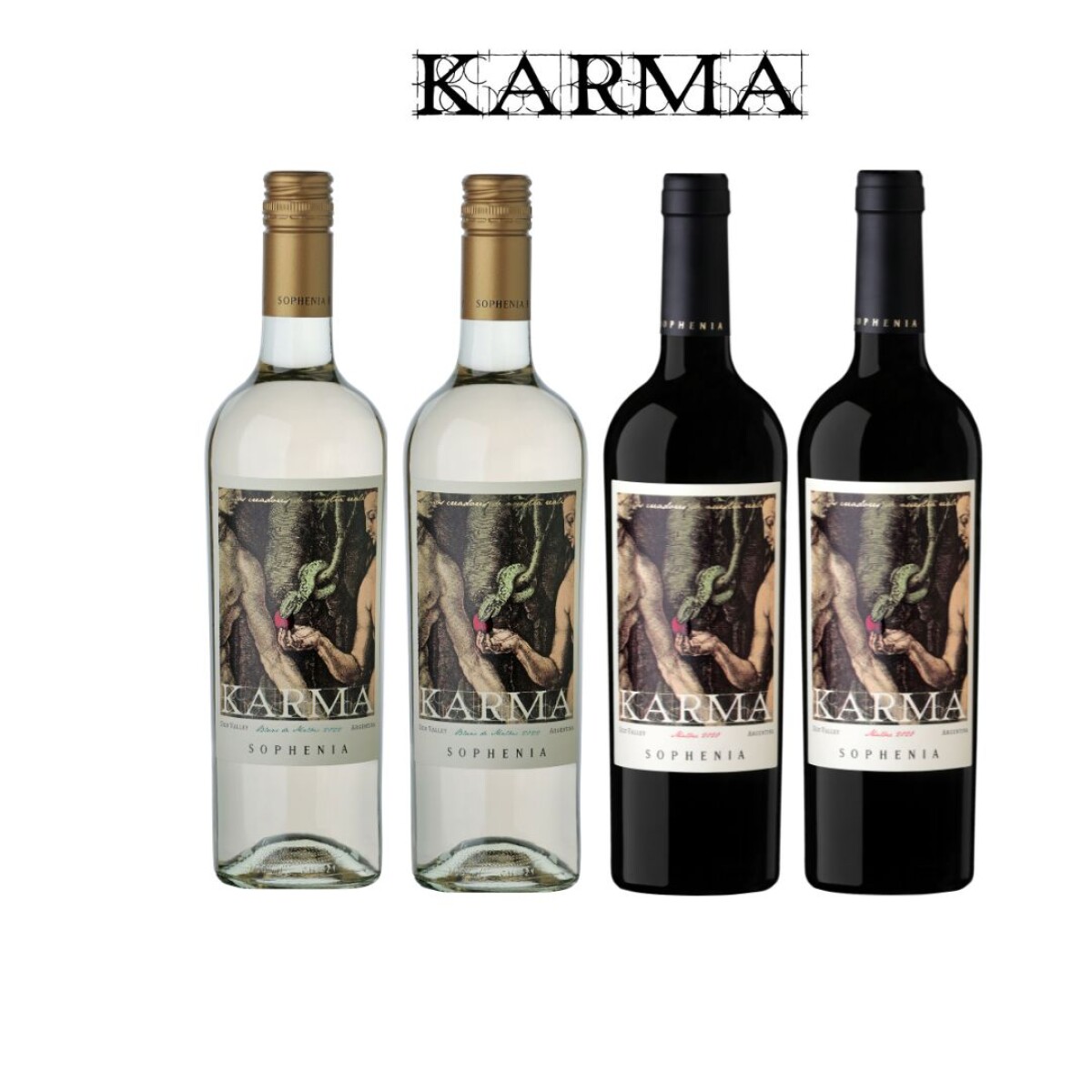 Pack Karma 2 Blanc de Malbec y 2 Malbec 