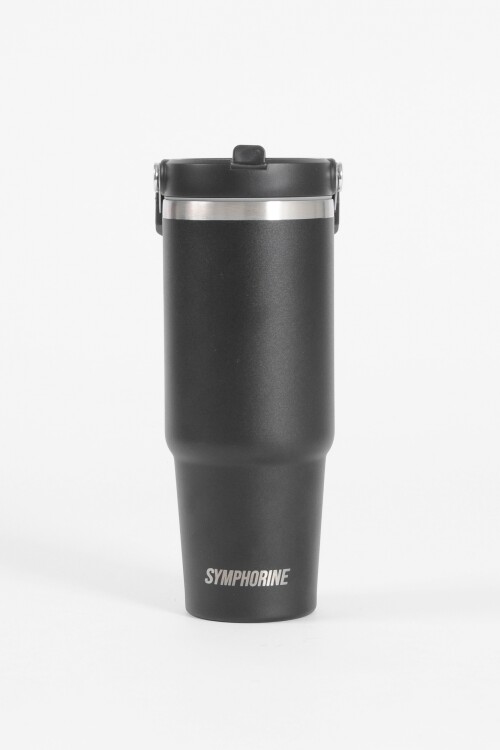 Mug vaso térmico grande acero negro