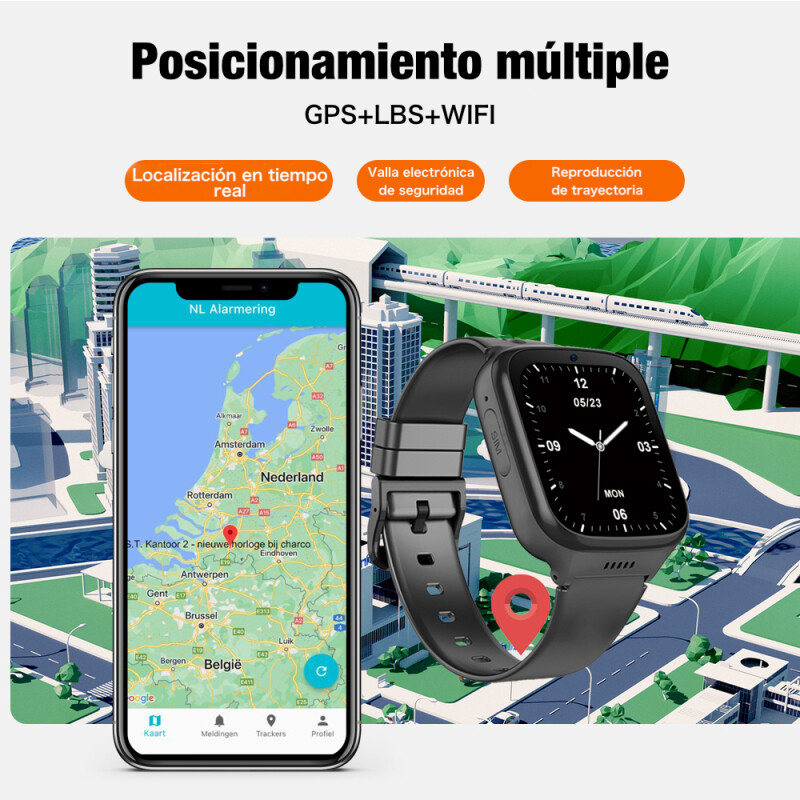 Reloj Teléfono 4g, Botón SOS, Gps Control Caídas, Monitoreo Salud CT30-PRO Sin Color